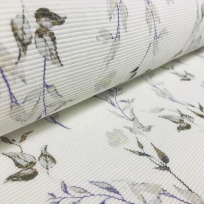 Rippjersey Leaves | Ottoman | Blätter lila dunkelgrün